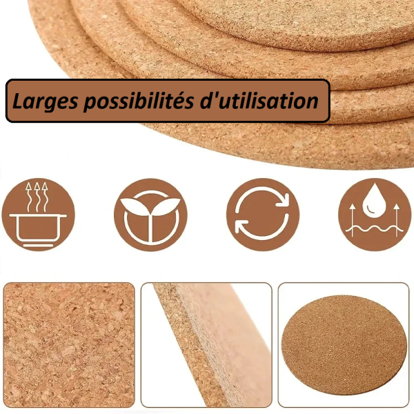 Dessous de Verre en Liège - Protection Naturelle pour Vos Surfaces