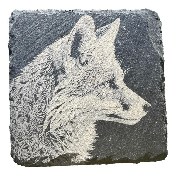 Dessous de Verre Carré en Ardoise 10 cm à Personnaliser