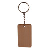 Porte-clés en bois rectangulaire personnalisable par gravure - Cadeau
