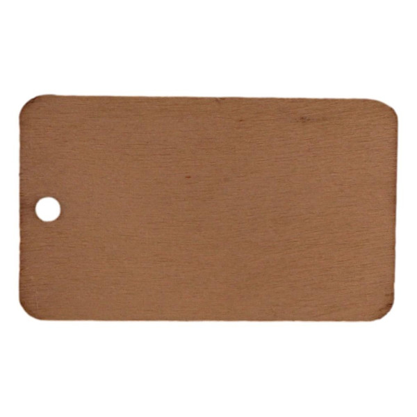 Porte-clés en bois rectangulaire personnalisable par gravure - Cadeau