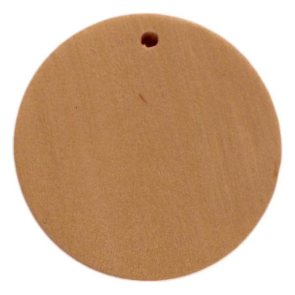 Porte-clés en bois rond personnalisable par gravure - Cadeau