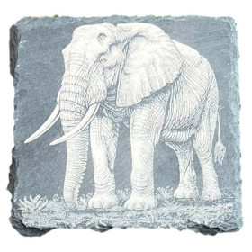 8 Dessous de Verre Carré en Ardoise 10 cm à Personnaliser