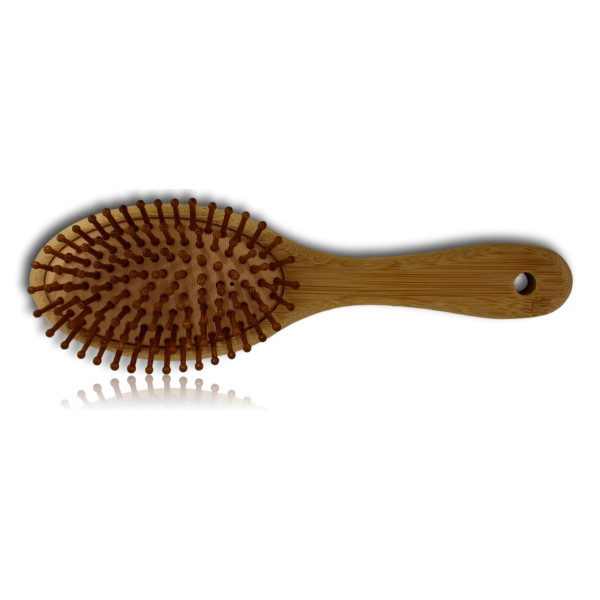 Brosse à cheveux ovale en bambou personnalisable - Soin naturel