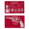 Gravure Laser Licence Tir Sportif FFTir - Carte Aluminium rouge