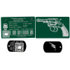Gravure Laser Licence Tir vert FFTir+Porte clé TAG Militaire Noir
