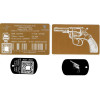 Gravure Laser Licence Tir doré FFTir+Porte clé TAG Militaire Noir