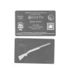 Licence de Ball-Trap en aluminium argenté gravé au laser - Format CB