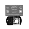 Gravure Laser Licence Tir FFBT argent + Porte-clé TAG Militaire Noir