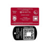 Gravure Laser Licence Tir FFBT rouge  + Porte-clé TAG Militaire Noir