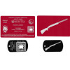 Gravure Laser Licence Tir FFBT rouge + Porte clé TAG Militaire Noir