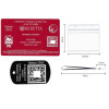 Gravure Laser Licence Tir FFBT rouge + Porte-clé TAG Militaire Noir