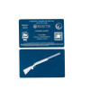 Licence de Ball-Trap en aluminium bleu gravé au laser - Format CB