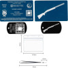 Gravure Laser Licence Tir FFBT bleu + Porte-clé TAG Militaire Noir