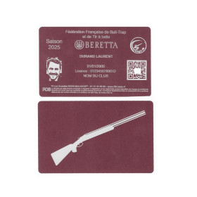 Licence de Ball-Trap en aluminium rose gravé au laser - Format CB