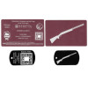 Gravure Laser Licence Tir FFBT rose + Porte clé TAG Militaire Noir
