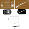 Gravure Laser Licence Tir FFBT doré + Porte-clé TAG Militaire Noir