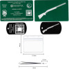 Gravure Laser Licence Tir FFBT vert + Porte-clé TAG Militaire Noir