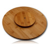 Plateau en bambou rotatif personnalisable - Diamètre 35 cm