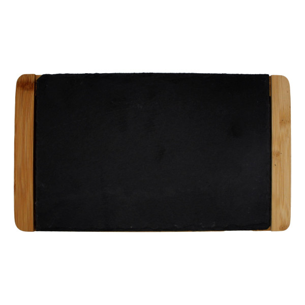 Assiette en ardoise et bambou personnalisable Plateau de présentation