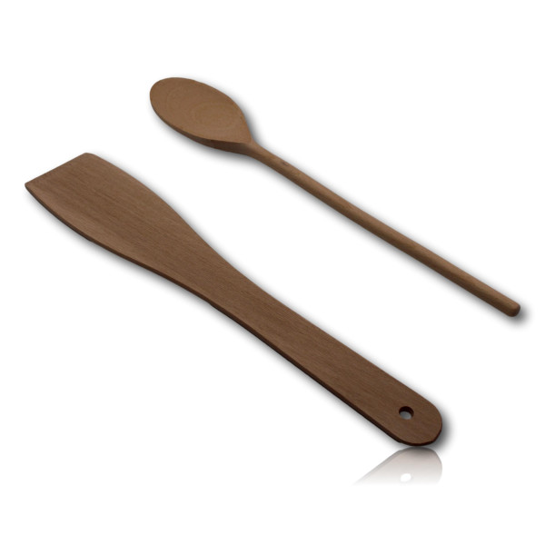 Spatule et cuillère en bois personnalisables - Ustensiles écologiques