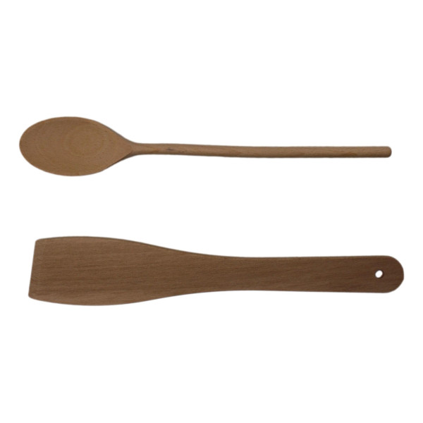Spatule et cuillère en bois personnalisables - Ustensiles écologiques