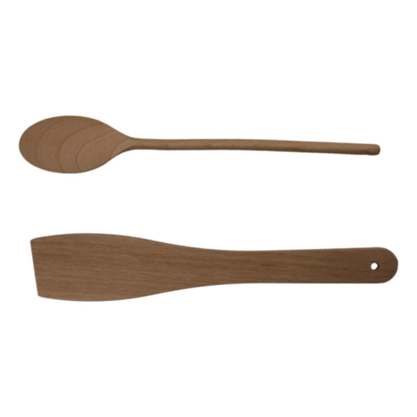Spatule et cuillère en bois personnalisables - Ustensiles écologiques
