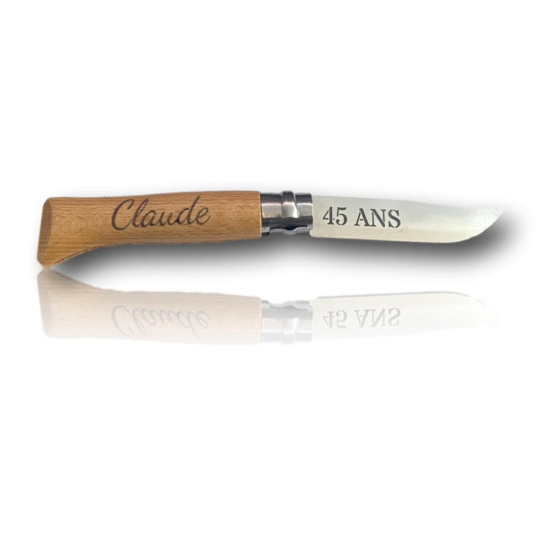 Couteau Opinel N°8 Personnalisable - Gravure Laser Unique