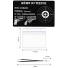 Mémo tireur sportif FFT ou FFBT en aluminium gravé au laser Recto