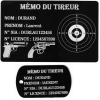 Gravure Laser Mémo tireur sportif (FFT ou FFBT) + Porté clé TAG