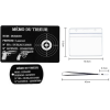 Gravure Laser Mémo tireur sportif (FFT ou FFBT) + Porté clé TAG