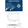 Mémo tireur sportif FFT ou FFBT en aluminium gravé au laser Recto