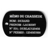 Mémo tireur porte-clé TAG militaire FFT ou FFBT en aluminium gravé