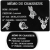 Gravure Laser Mémo tireur sportif (FFT ou FFBT) + Porté clé TAG