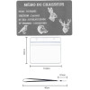 Mémo tireur sportif FFT ou FFBT en aluminium gravé au laser Recto