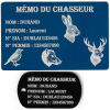 Gravure Laser Mémo tireur sportif (FFT ou FFBT) + Porté clé TAG