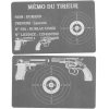 Mémo tireur sportif FFT ou FFBT en aluminium gravé au laser R / V