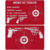 Mémo tireur sportif FFT ou FFBT en aluminium gravé au laser R / V