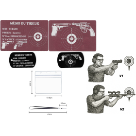Gravure Laser Licence Tir Sportif FFTir + Porte clé TAG Militaire Noir