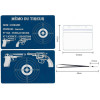 Mémo tireur sportif FFT ou FFBT en aluminium gravé au laser R / V