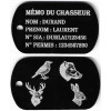 Mémo tireur porte-clé TAG militaire FFT ou FFBT en aluminium gravé R/V