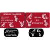 Gravure Laser Mémo tireur sportif (FFT ou FFBT) + Porté clé TAG R/V