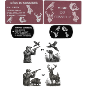 Gravure Laser Mémo tireur sportif (FFT ou FFBT) + Porté clé TAG R/V