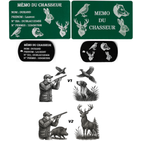 Gravure Laser Mémo tireur sportif (FFT ou FFBT) + Porté clé TAG R/V