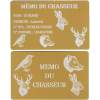 Mémo tireur sportif FFT ou FFBT en aluminium gravé au laser R / V