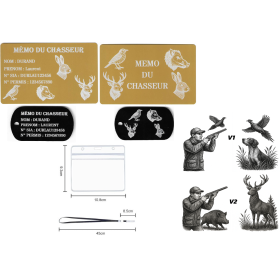 Gravure Laser Licence Tir Sportif FFTir + Porte clé TAG Militaire Noir