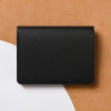Portefeuille fin noir en cuir PU - Compact avec porte-carte