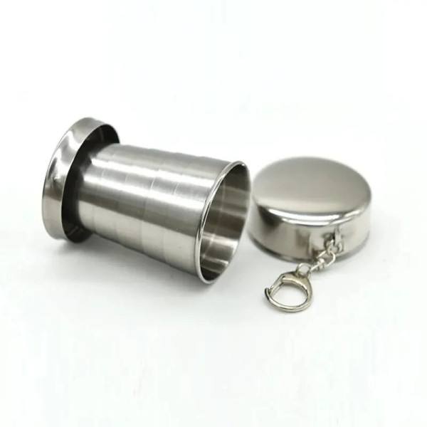 Tasse Télescopique Inox 75 ml – Verre de voyage pliable pour camping