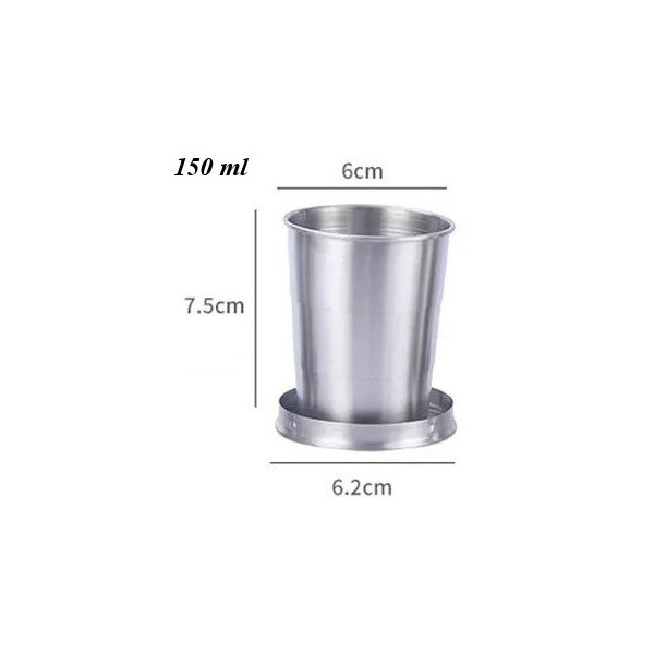 Tasse télescopique en acier inoxydable 150 ml – Gobelet pliable