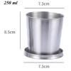 Tasse télescopique inox 250 ml – Gobelet pliable portable pour camping
