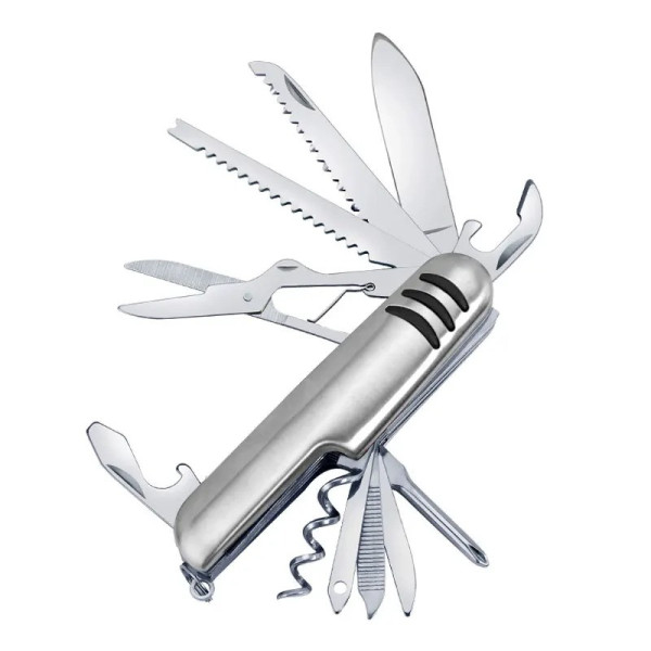 Couteau multifonction inox 11 en 1 avec grip antidérapant à graver